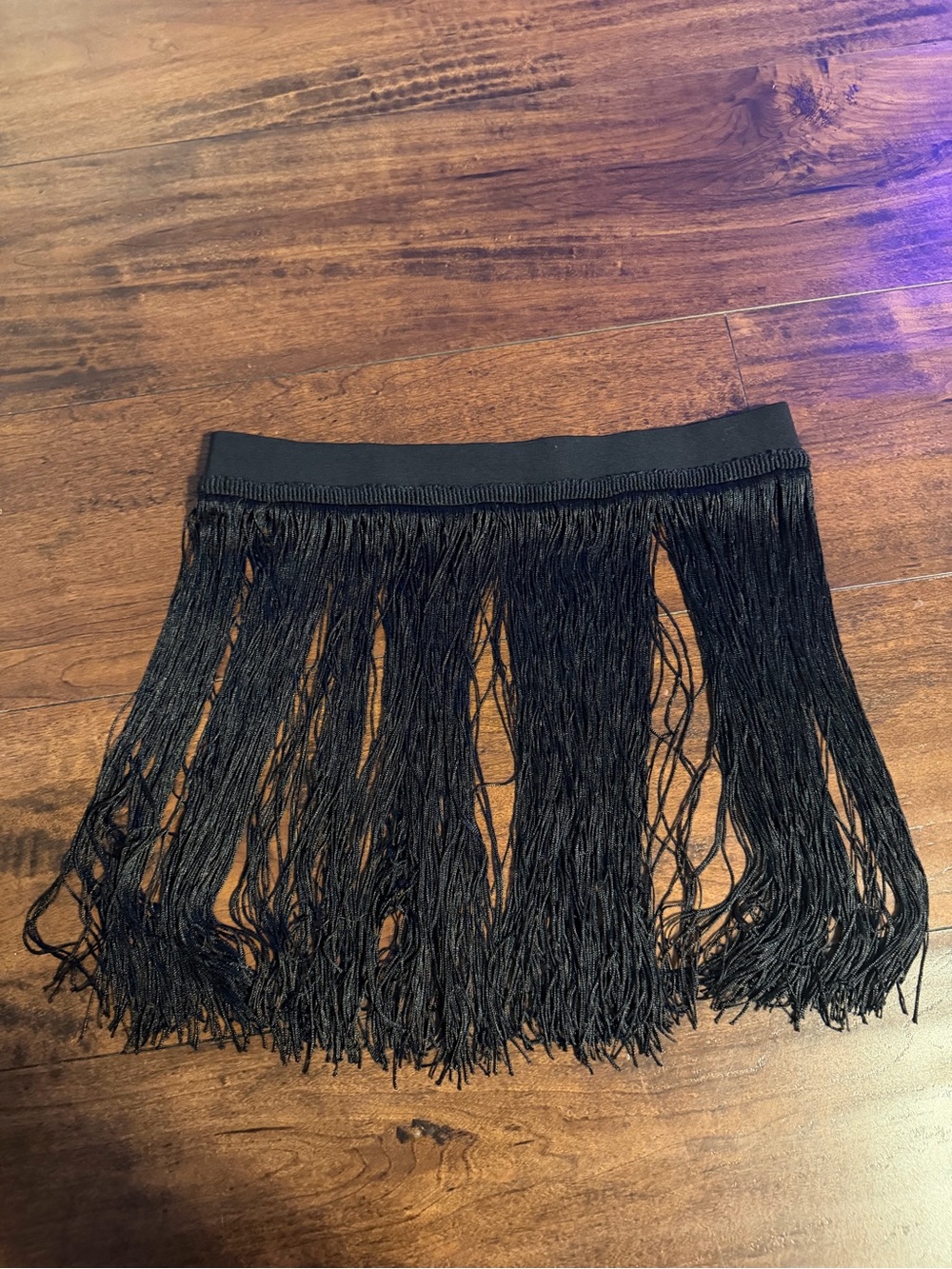 Black Fringe Women's Skirt - Stylish Festival Mini